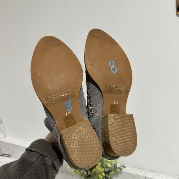 Jeffrey Campbell Taggart Suede Cutout Booties Pointed Western Taupe sz 7.5 - Picture 8 of 8